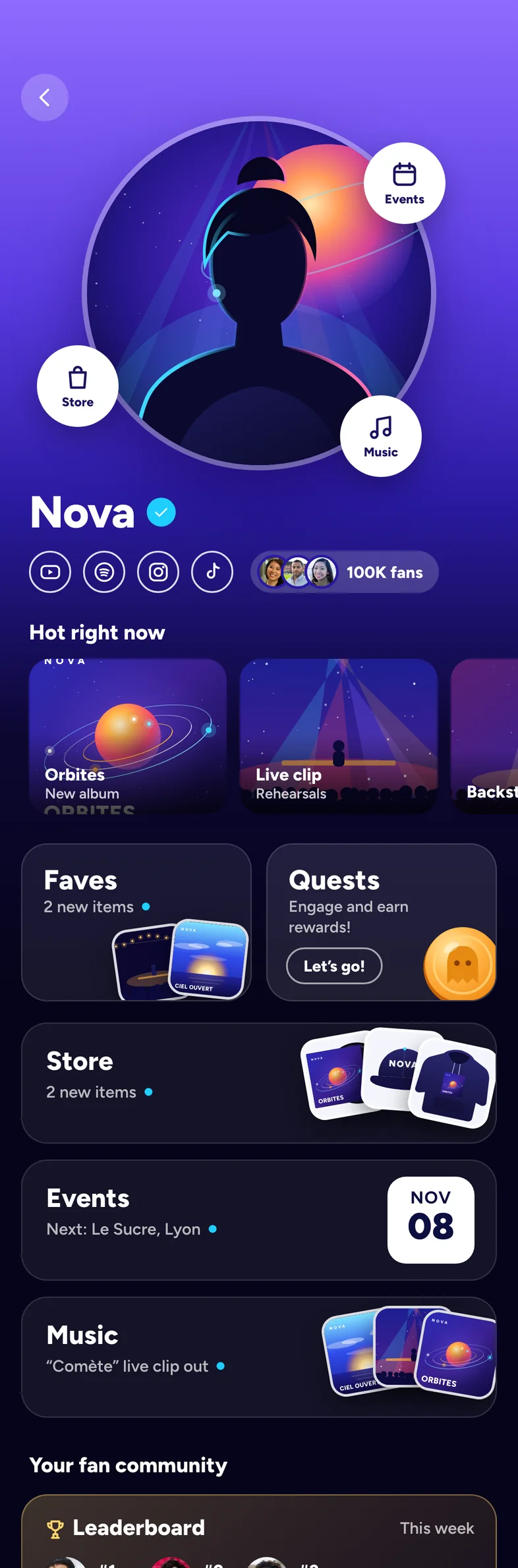 Nova's Fanverse page